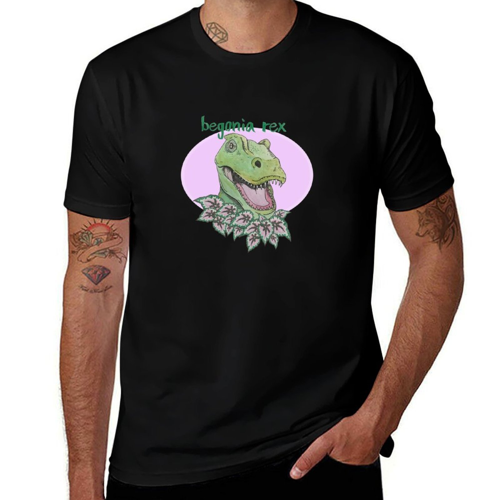 Begonia Rex - T rex begonia (pink) T-Shirt Summer