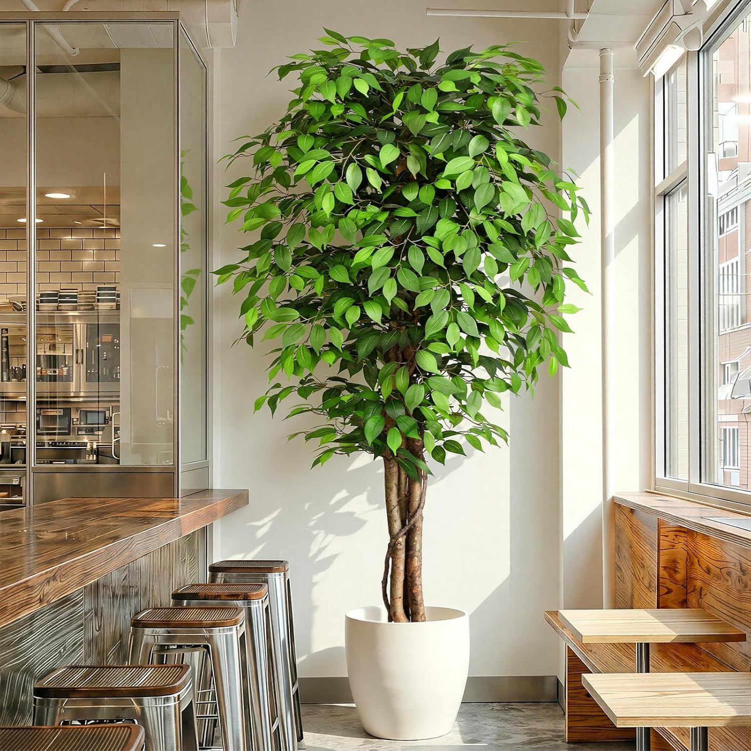 Lifelike Artificial Ficus Tree - Monstera Adansonii 评论和价格
