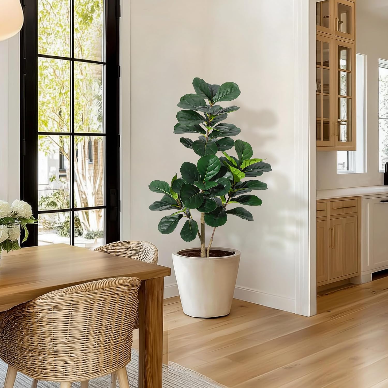 Fiddle Leaf Fig Tree Artificia - Ficus Lyrata Tree 评论和价格