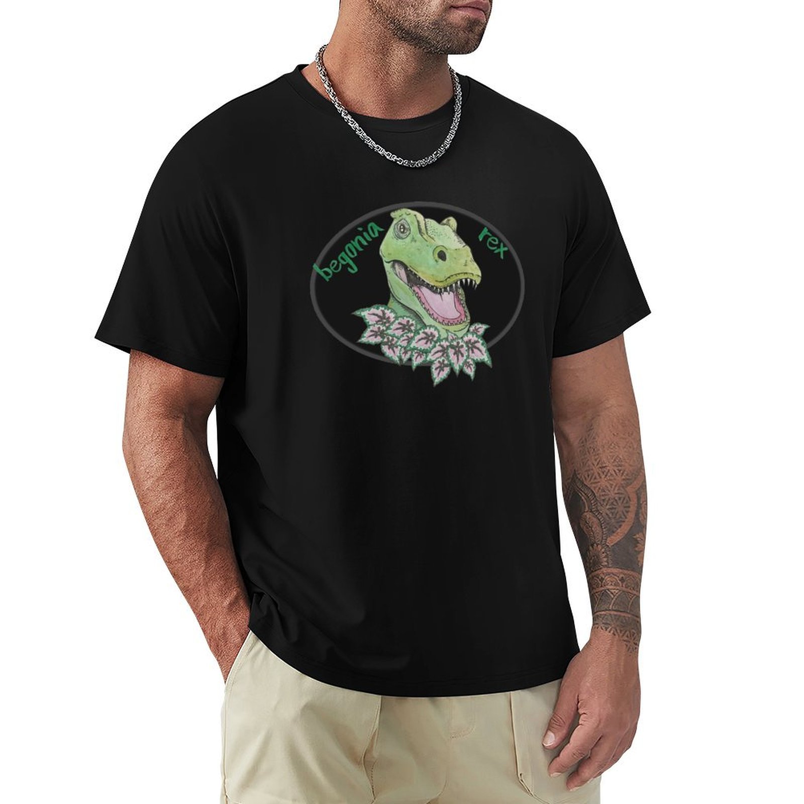 T rex begonia T-Shirt Thanksgi - Begonia Rex 评论和价格