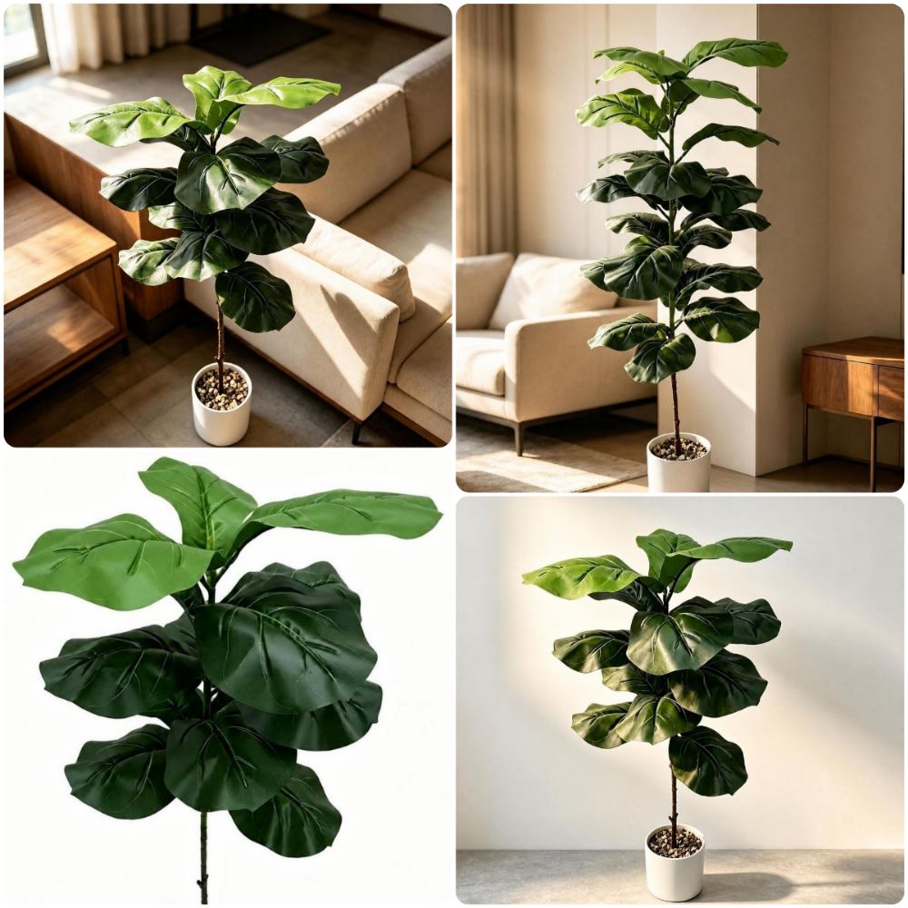 9/15/23 Leaves Artificial Ficu - Ficus Lyrata Tree 评论和价格