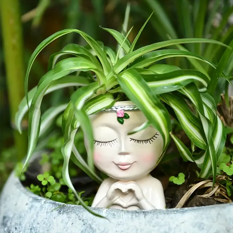 Heart‑Handed Girl Resin Succul - Echeveria Succulent 评论和价格